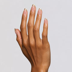 Soft Gold French press-on nails close-up