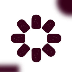Plum Noir Glossy Deep Plum Short Square Press-On Nails close-up