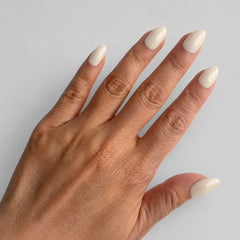Nailora Vanilla Cream Glossy Short Almond Press-On Nails