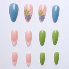 French Bloom press-on nails close-up