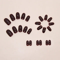 Velvet Rose press-on nails applied