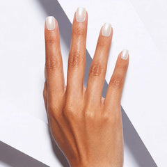 Nailora Pearl White Short Square Press-On Nails with luminous pearl finish, short square shape, and reusable salon-quality design