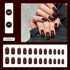 Velvet Rose press-on nails on hand