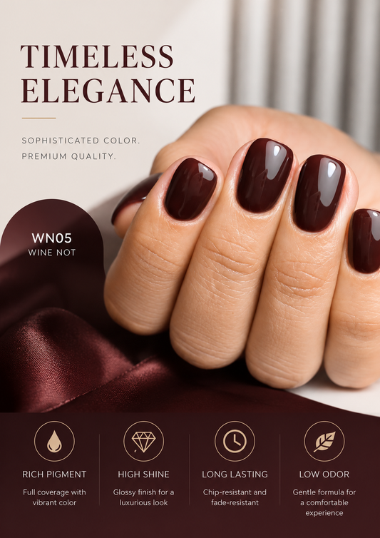 Burgundy press-on nails luxury wine red manicure guide