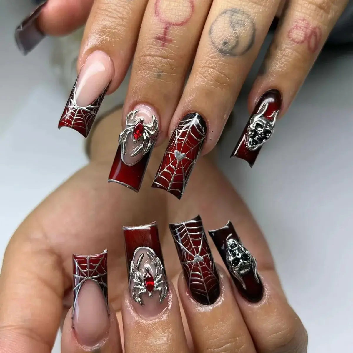 Dark Spell coffin press-on nails