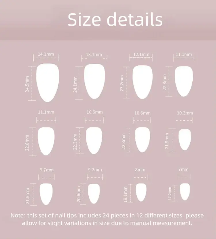 Golden Blush press-on nails on hand