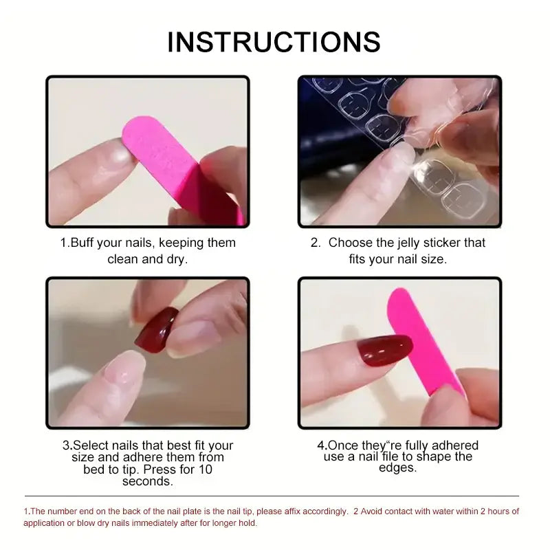 Midnight Bow press-on nails full set