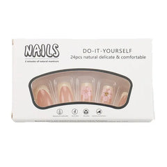 Petal Muse press-on nails applied