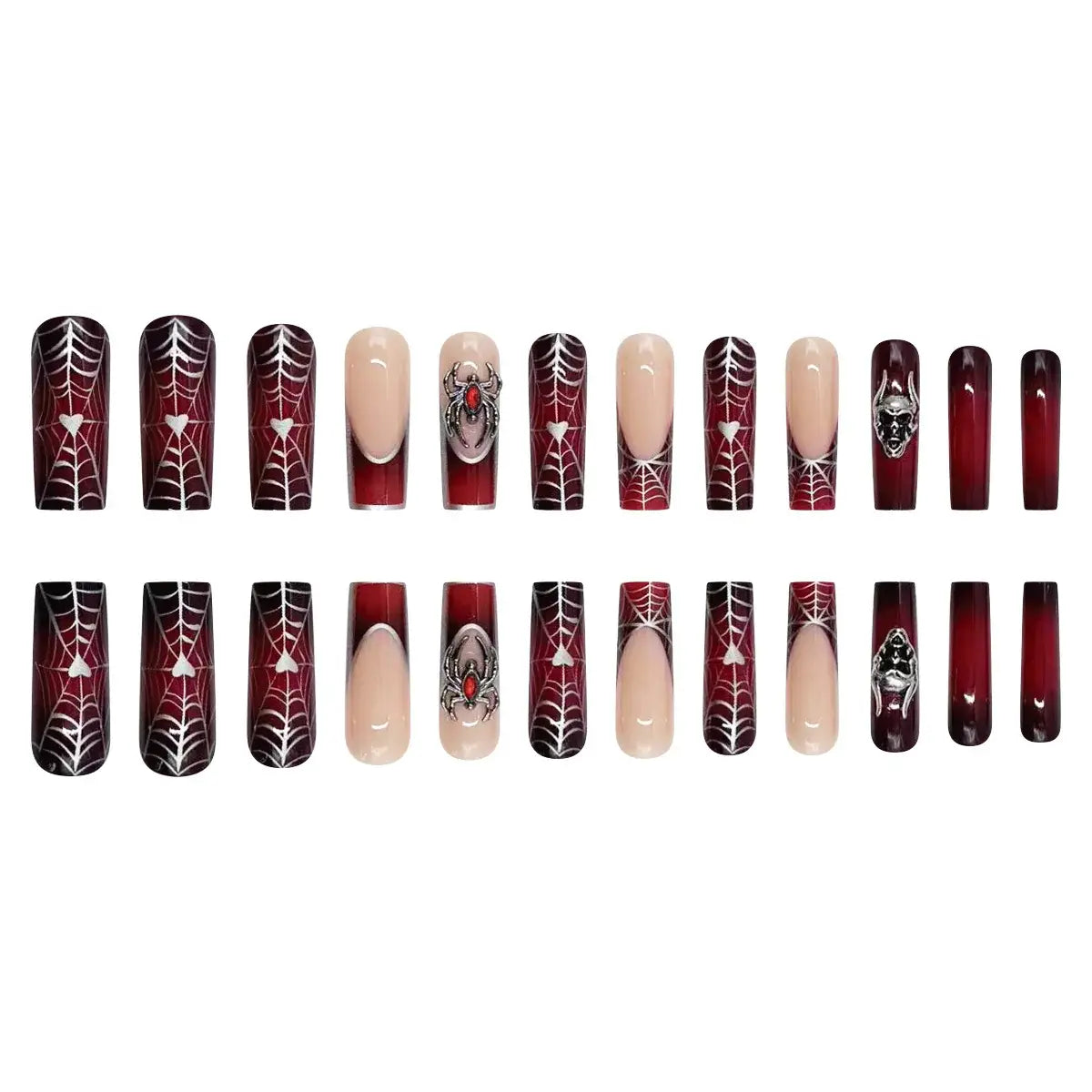 Dark Spell press-on nails close-up