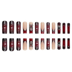 Dark Spell press-on nails close-up