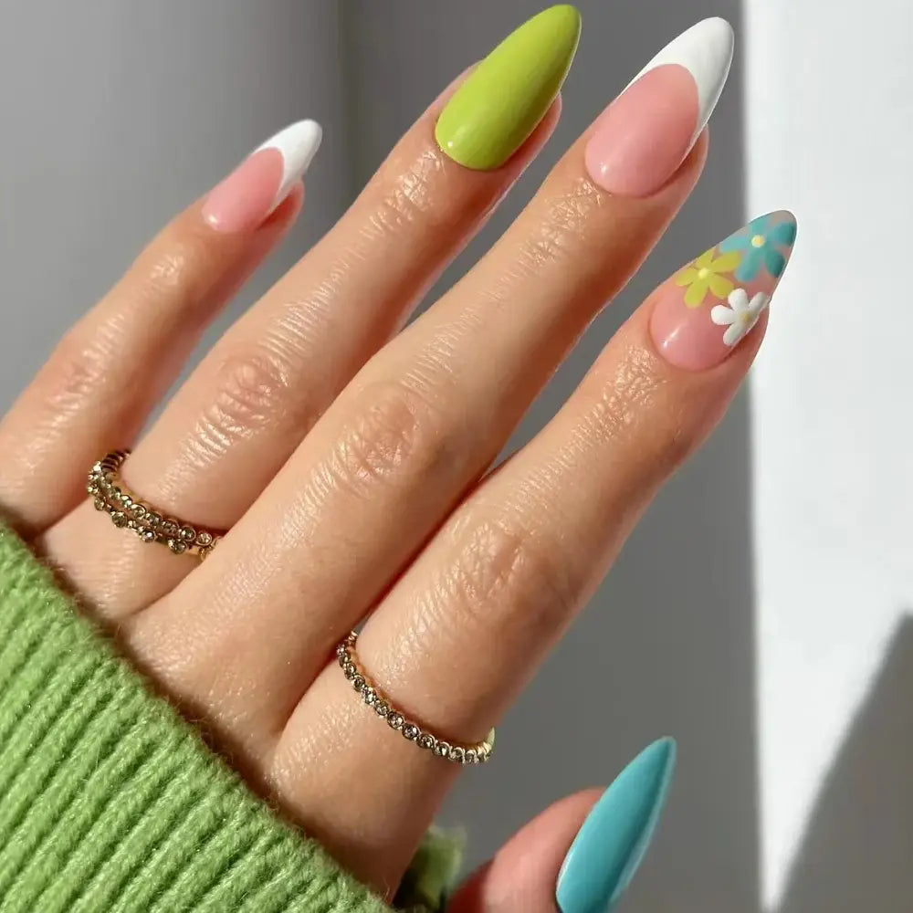 French Bloom press-on nails full set