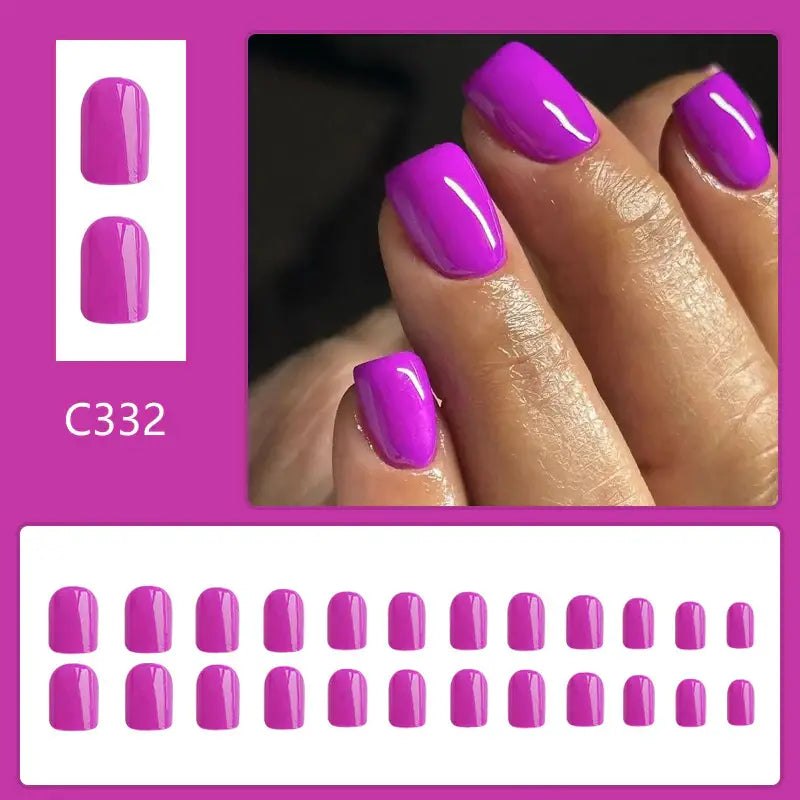 Violet Muse press-on nails on hand