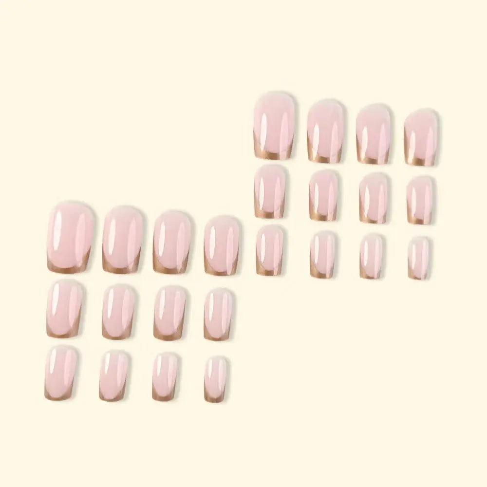 Champagne Halo press-on nails full set