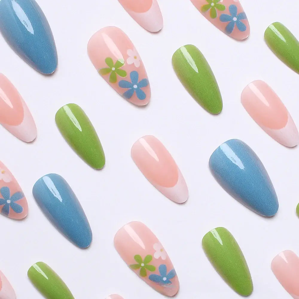 French Bloom press-on nails full set