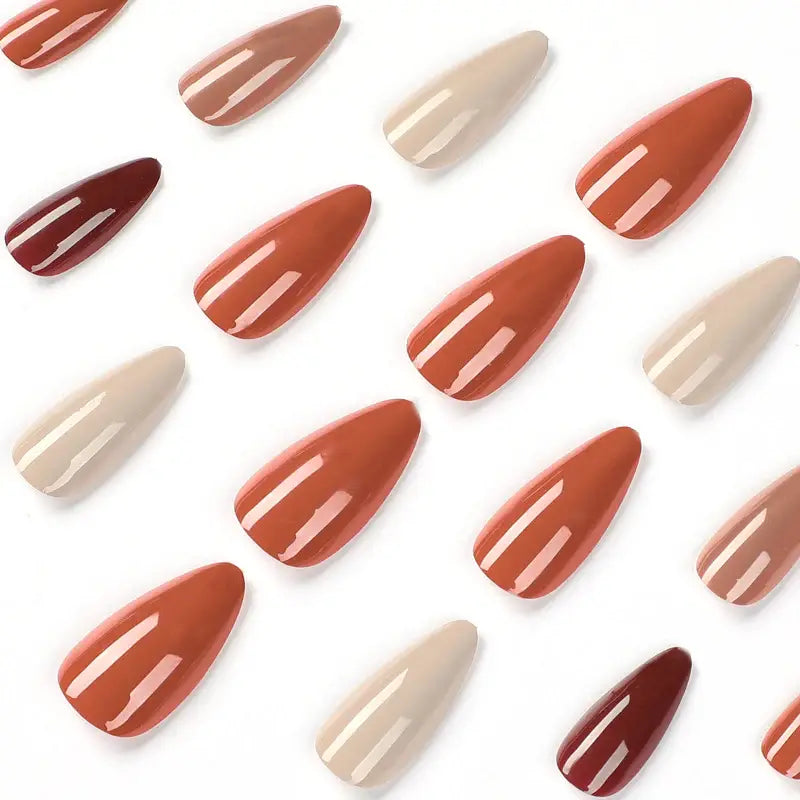 Autumn Glow press-on nails close-up