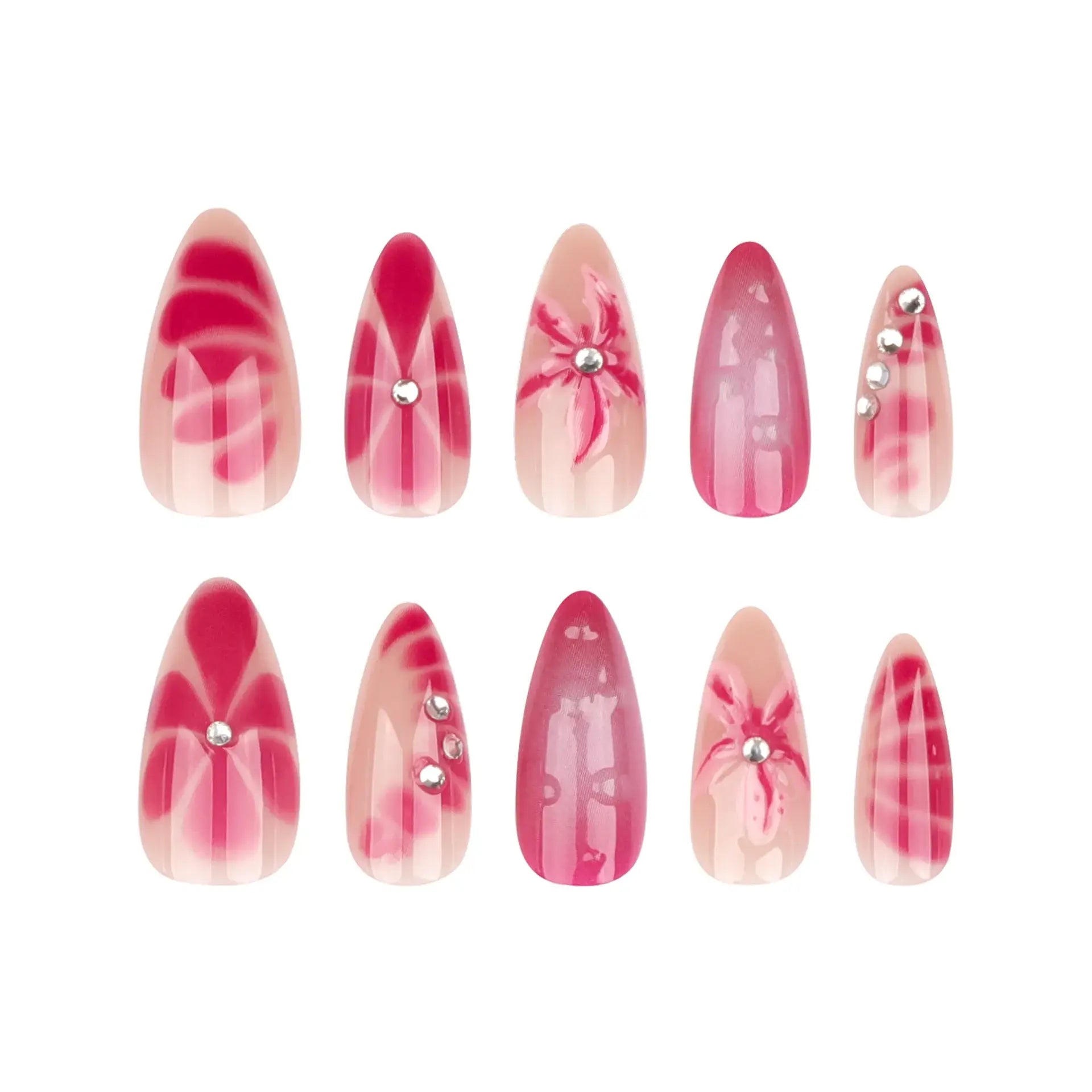 Blush Bloom press-on nails full set