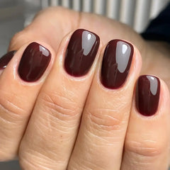 Espresso Luxe square press-on nails