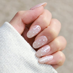 Bare Charm almond press-on nails
