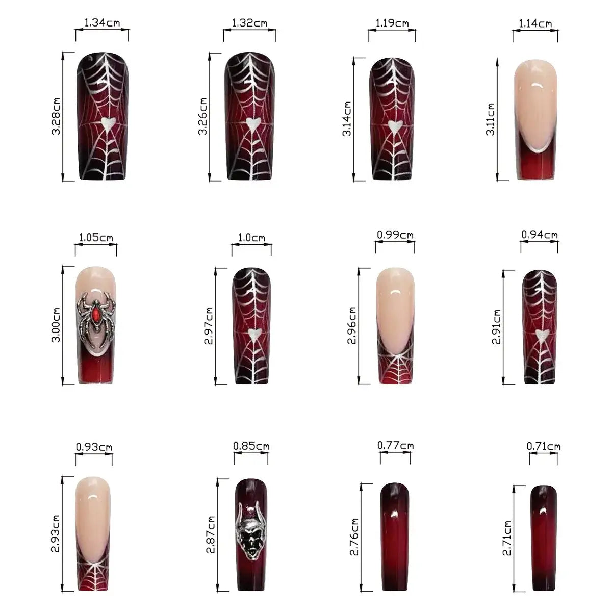 Dark Spell press-on nails full set