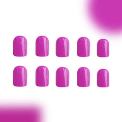 Violet Muse press-on nails applied