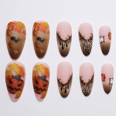 Midnight Spell press-on nails on hand
