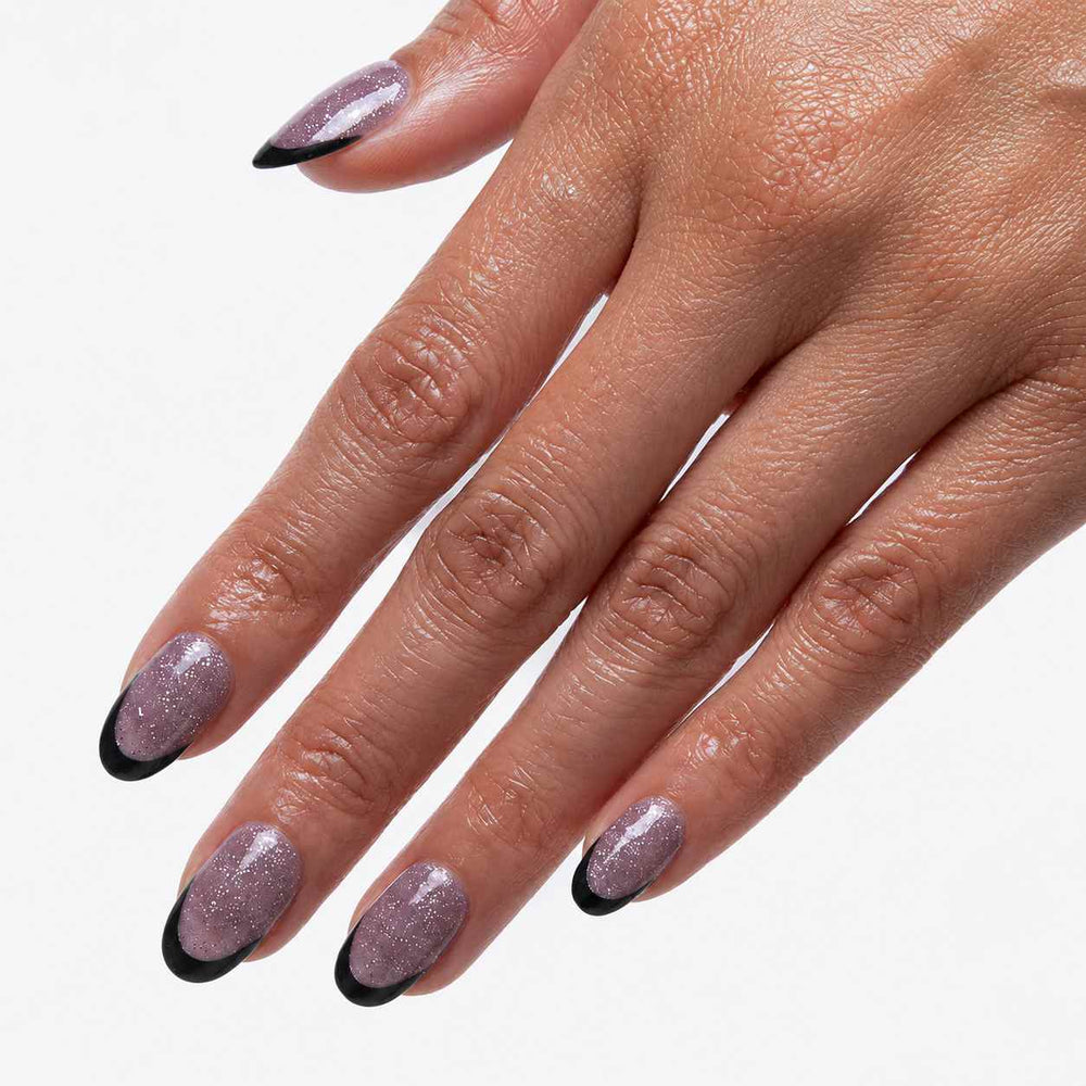 Midnight Lavender almond press-on nails