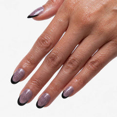 Midnight Lavender almond press-on nails