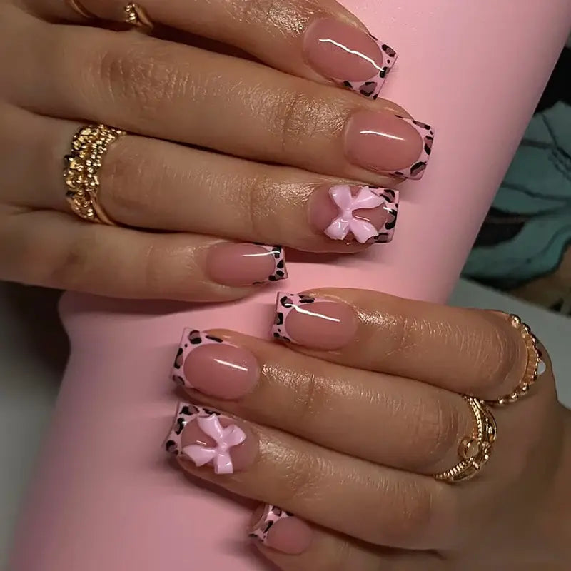 Blush Wild press-on nails close-up