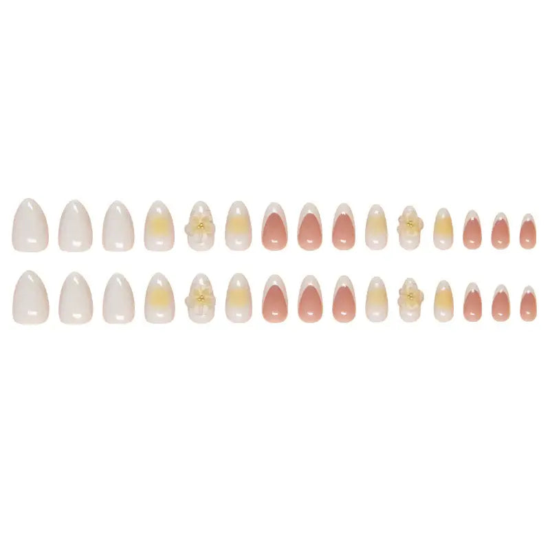 Peach Bloom press-on nails full set