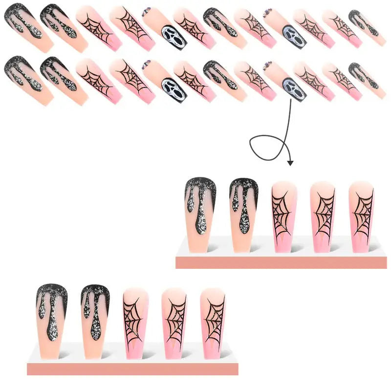 Pink Phantom press-on nails full set